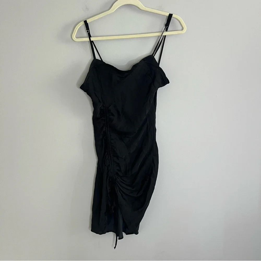 NEW Free People By My Mini Slip Dress in Solid Black Women's Size Small